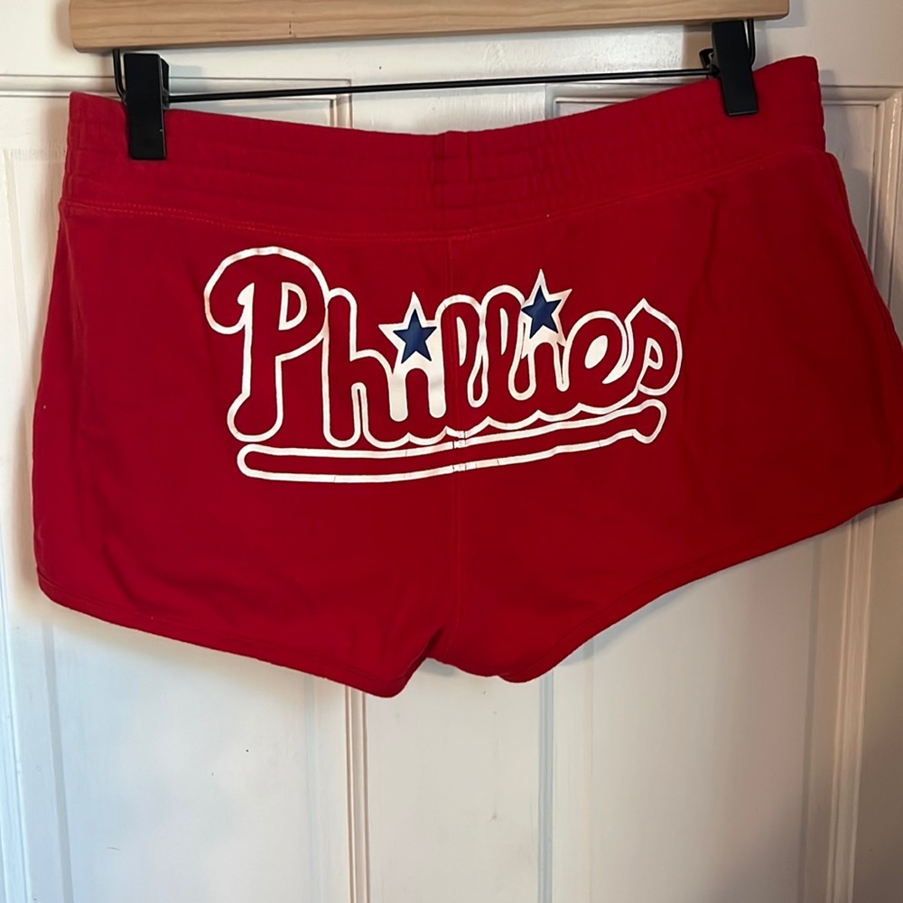 Pink Phillies terry cloth shorts